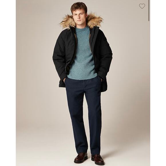 J.Crew Men's Black Hoodied Nordic Parka With PrimaLoft® Size M NWT - Picture 1 of 15